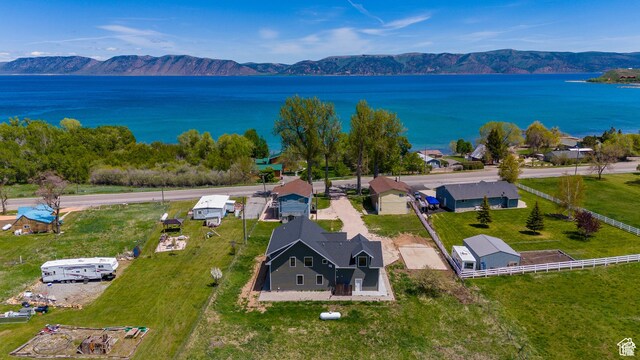 1595 S Bear Lake Blvd, Garden City, UT 84028 - birds eye view of property with a water and mountain view