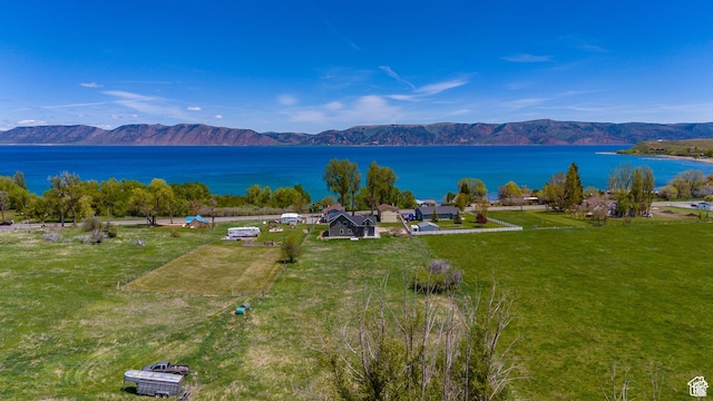 1595 S Bear Lake Blvd, Garden City, UT 84028 - birds eye view of property featuring a water and mountain view