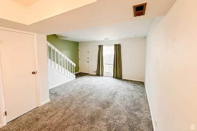 88 W 50 S Unit V-1, Centerville, UT 84014 - unfurnished room featuring baseboards, stairs, visible vents, and carpet flooring