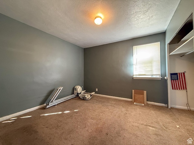 2427 E Main St, Wellington, UT 84542 - empty room with carpet flooring, a textured ceiling, and baseboards