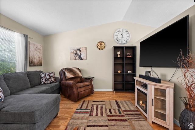 2337 W 2075 N, Clinton, UT 84015 - living area featuring light wood-style floors and lofted ceiling