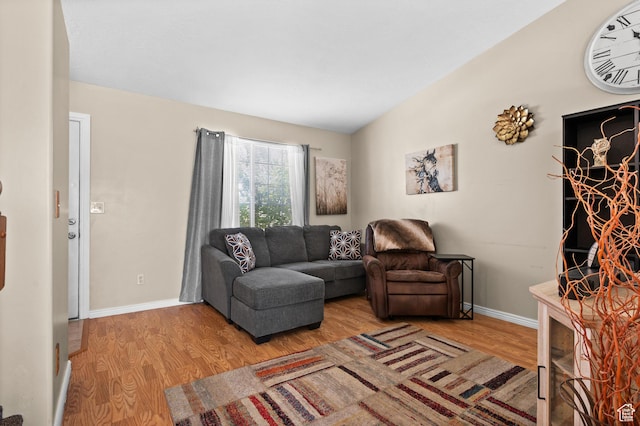 2337 W 2075 N, Clinton, UT 84015 - living area with wood finished floors and vaulted ceiling