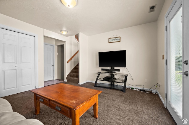 2337 W 2075 N, Clinton, UT 84015 - carpeted living area with stairway and healthy amount of natural light