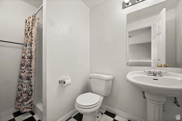 2337 W 2075 N, Clinton, UT 84015 - full bathroom featuring a shower with shower curtain and tile patterned floors