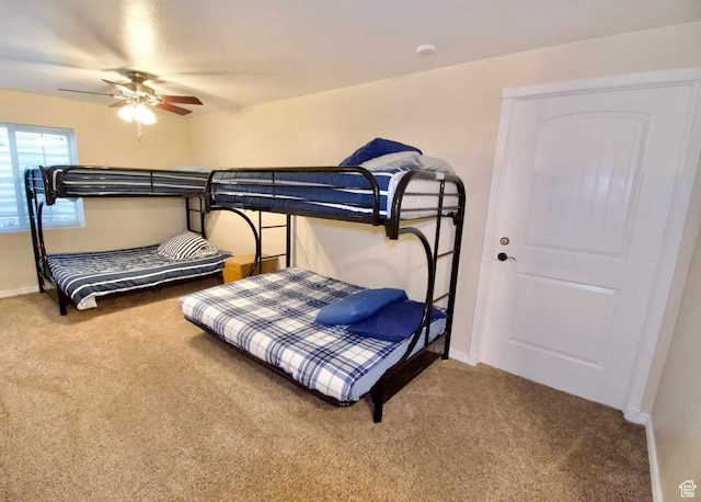 140 E 100 S, Centerfield, UT 84622 - carpeted bedroom with ceiling fan and baseboards