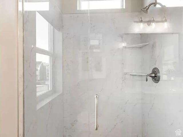 6785 Silver Creek Dr N, Park City, UT 84098 - bathroom featuring a marble finish shower