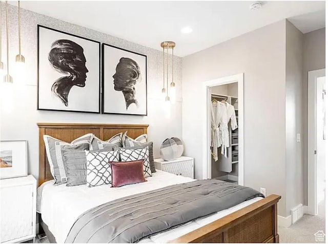 6785 Silver Creek Dr N, Park City, UT 84098 - bedroom featuring a spacious closet, light colored carpet, baseboards, and a closet