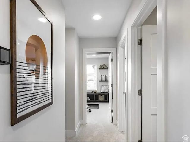 6785 Silver Creek Dr N, Park City, UT 84098 - hall with baseboards, recessed lighting, and carpet