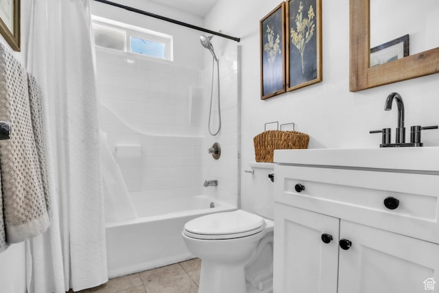 33841 N 7925 E, Fairview, UT 84629 - bathroom featuring toilet, tile patterned flooring, shower / tub combo with curtain, and vanity