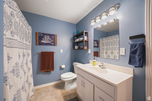 1320 W 1340 N, Pleasant Grove, UT 84062 - full bath with a shower with shower curtain, baseboards, vanity, and toilet