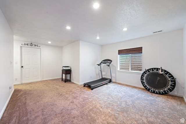 1320 W 1340 N, Pleasant Grove, UT 84062 - workout area with carpet, visible vents, baseboards, and recessed lighting