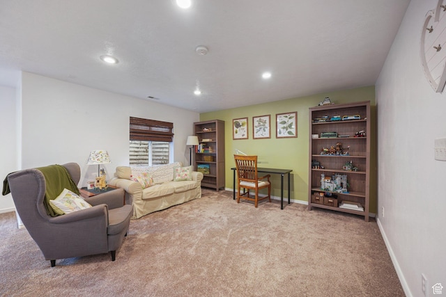 1320 W 1340 N, Pleasant Grove, UT 84062 - living room featuring recessed lighting, light carpet, and baseboards