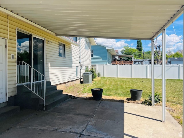 2299 W 5950 S, Roy, UT 84067 - view of patio with entry steps and cooling unit