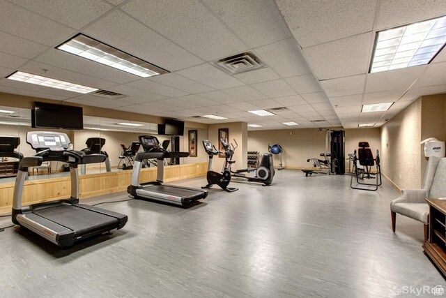2653 W Canyons Resort Dr Unit 226, Park City, UT 84098 - gym with a drop ceiling and visible vents