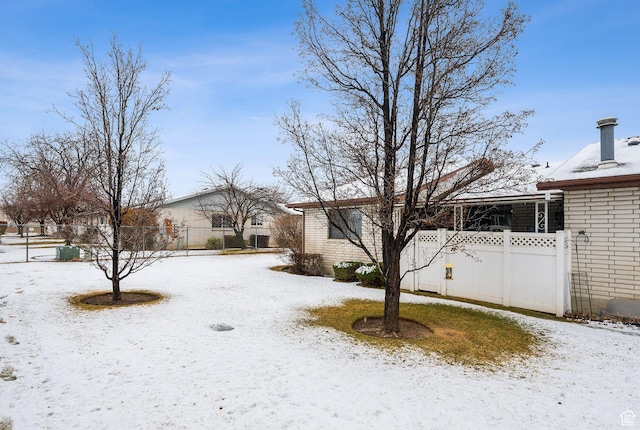 exterior space with fence