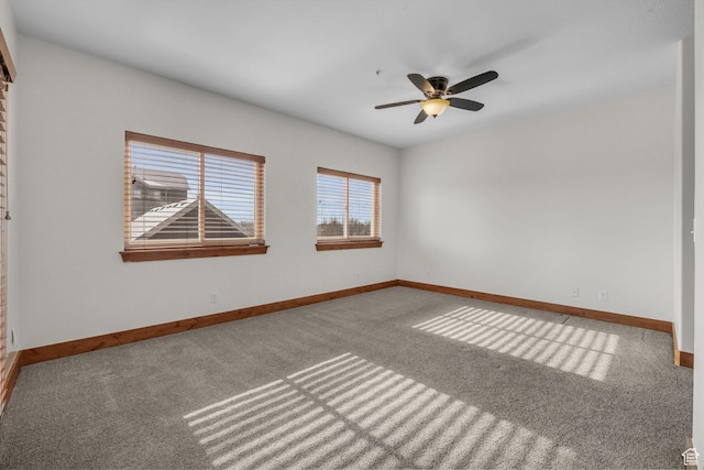 4988 S Timber Way E Unit 310, Salt Lake City, UT 84117 - carpeted empty room featuring ceiling fan and baseboards