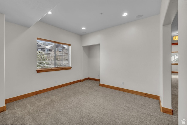 4988 S Timber Way E Unit 310, Salt Lake City, UT 84117 - unfurnished room with recessed lighting, carpet, and baseboards