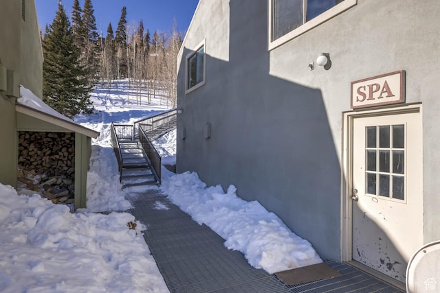 356 S S Hwy Unit A-1, Brian Head, UT 84719 - view of snowy exterior featuring stucco siding