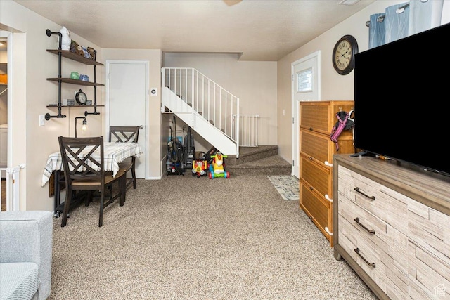 interior space with light carpet