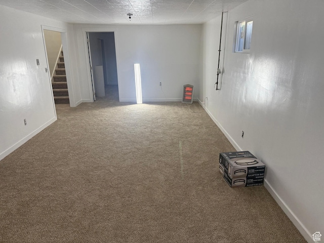 4129 S 3600 W, West Valley City, UT 84119 - spare room with stairs, carpet flooring, and baseboards