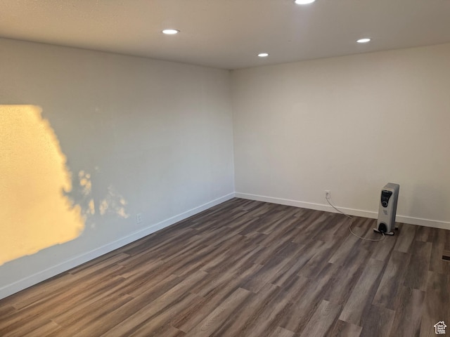4129 S 3600 W, West Valley City, UT 84119 - unfurnished room featuring dark wood-style floors, baseboards, and recessed lighting