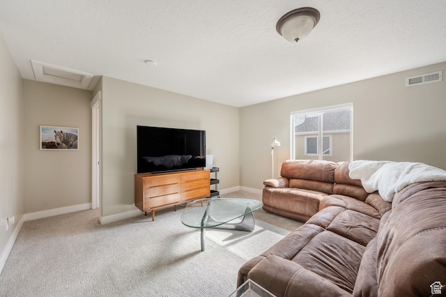 1863 S 900 E, Lehi, UT 84043 - carpeted living area with attic access, visible vents, and baseboards
