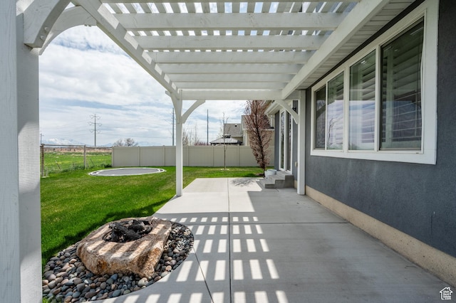 1863 S 900 E, Lehi, UT 84043 - view of patio / terrace featuring a pergola, entry steps, and fence