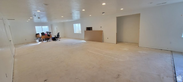 interior space with recessed lighting and visible vents
