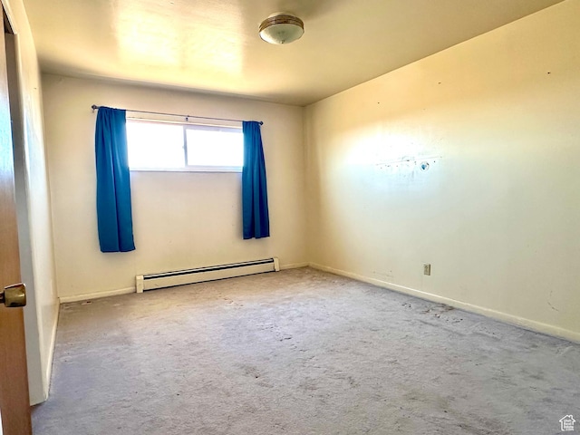 7998 E 5250 S, Randlett, UT 84063 - carpeted spare room with a baseboard radiator and baseboards