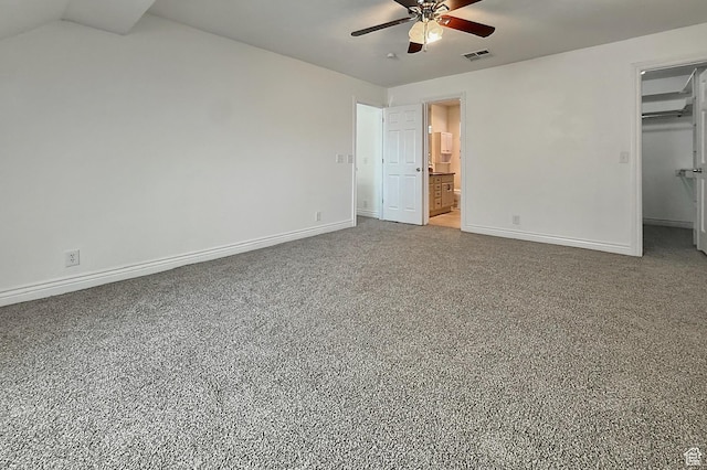10008 S 2200 W, South Jordan, UT 84095 - unfurnished bedroom featuring a walk in closet, a wall mounted AC, a closet, a ceiling fan, and connected bathroom