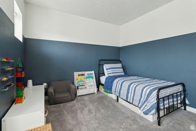 4473 E Hurstbourne Dr, Eagle Mountain, UT 84005 - bedroom featuring a textured ceiling and carpet flooring