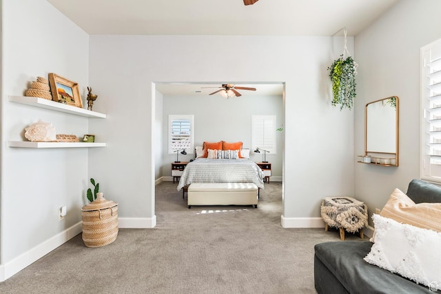 802 Leda Ln, Santa Clara, UT 84765 - bedroom with ceiling fan, carpet flooring, and baseboards