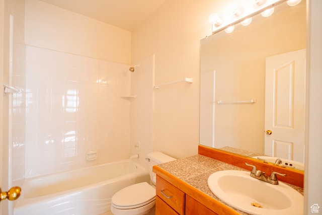 524 S Oak Ln W Unit 3, Tooele, UT 84074 - bathroom featuring toilet,  shower combination, and vanity