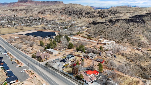 bird's eye view with a residential view and a mountain view
