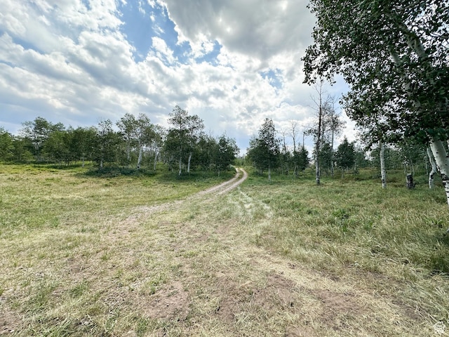 view of road featuring a rural view