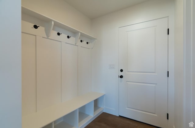 4111 N Ophir Dr, Eagle Mountain, UT 84005 - mudroom featuring dark wood-style flooring