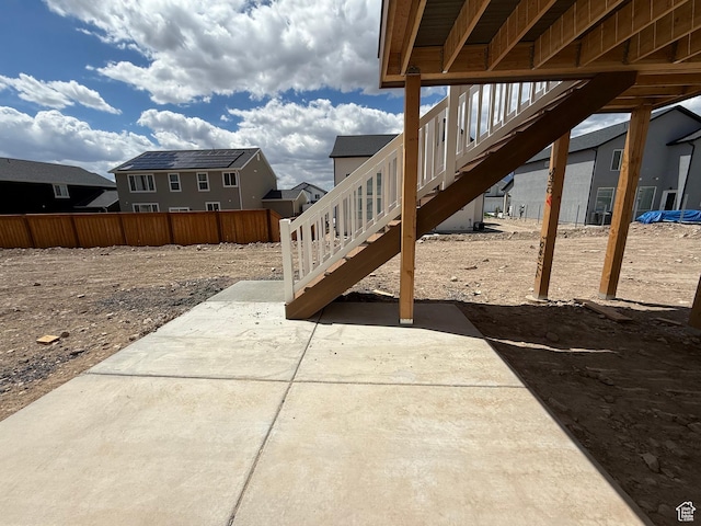 4111 N Ophir Dr, Eagle Mountain, UT 84005 - view of patio / terrace with stairway