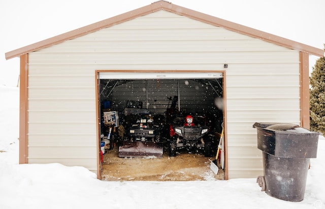 322 Bailey Rd, Soda Springs, ID 83276 - snow covered garage with a garage