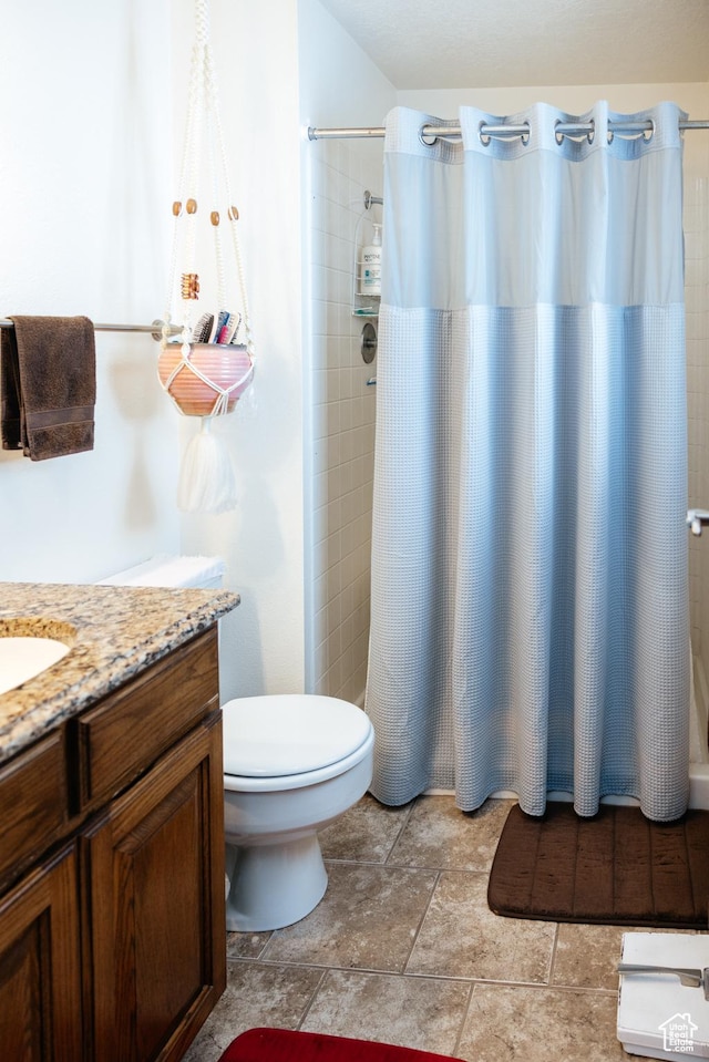 322 Bailey Rd, Soda Springs, ID 83276 - full bathroom featuring vanity, toilet, and stone finish flooring