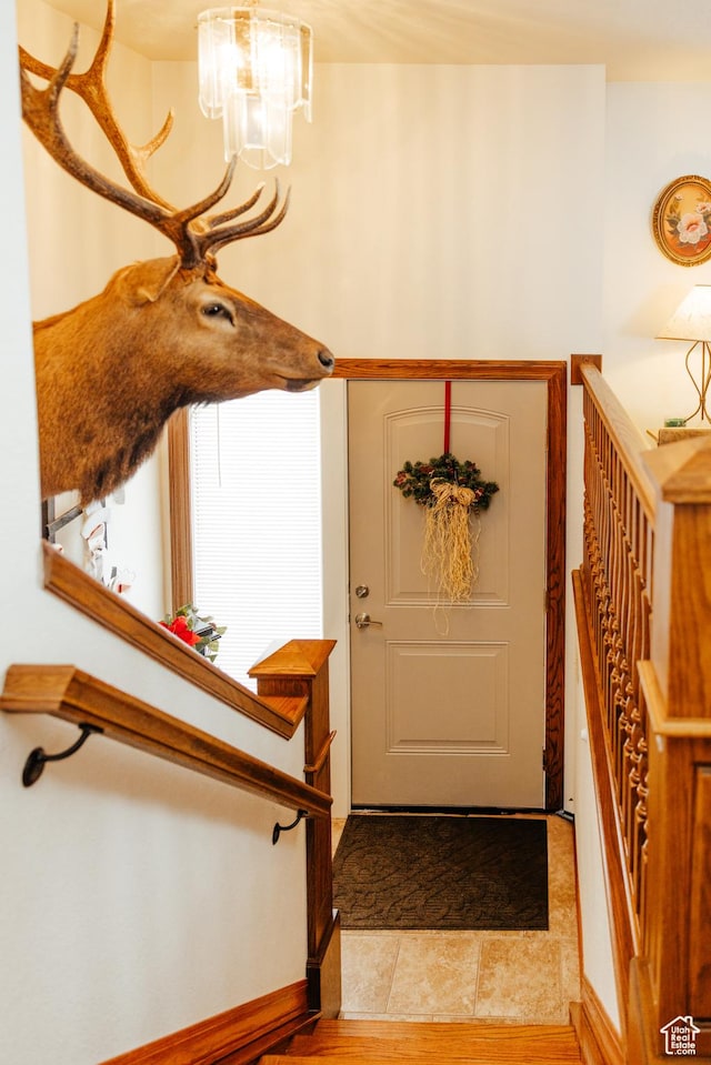 322 Bailey Rd, Soda Springs, ID 83276 - entryway with a chandelier