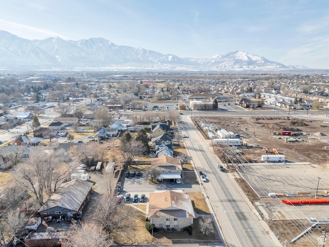 134 N 300 W, Spanish Fork, UT 84660 - drone / aerial view with a residential view and a mountain view