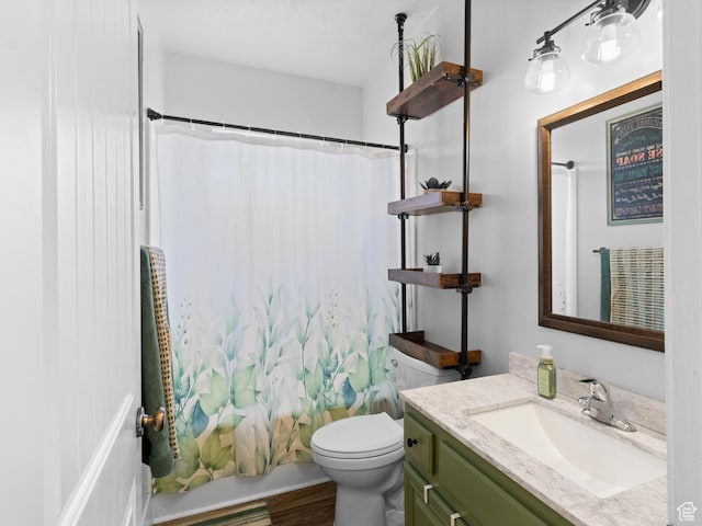 1908 S Yuma Dr, Washington, UT 84780 - bathroom featuring vanity, wood finished floors, and shower / bath combination with curtain