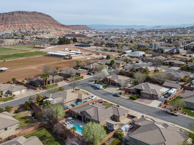 1908 S Yuma Dr, Washington, UT 84780 - aerial view of property and surrounding area with nearby suburban area and mountains