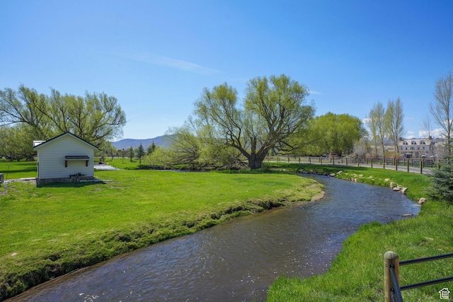 1685 W Midway Ln, Heber City, UT 84032 - water view featuring a mountain view and fence