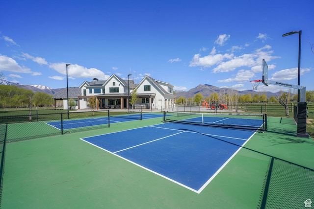 1685 W Midway Ln, Heber City, UT 84032 - view of sport court featuring fence and a mountain view