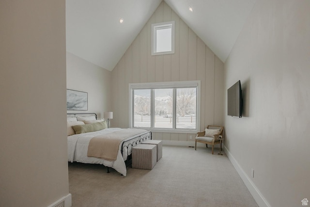 1685 W Midway Ln, Heber City, UT 84032 - carpeted bedroom featuring baseboards and high vaulted ceiling