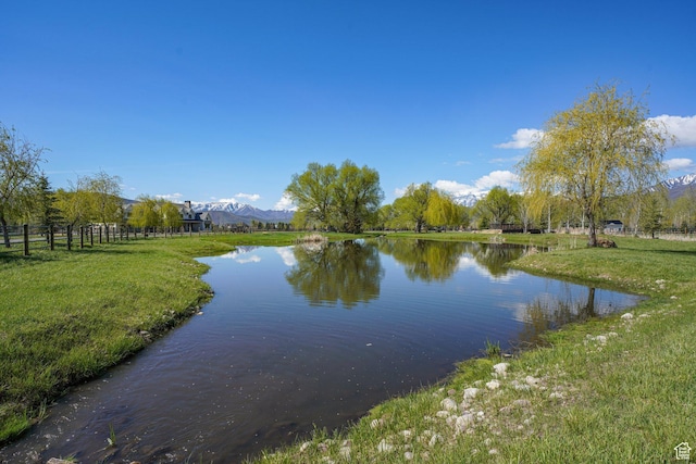 1685 W Midway Ln, Heber City, UT 84032 - water view with fence and a mountain view