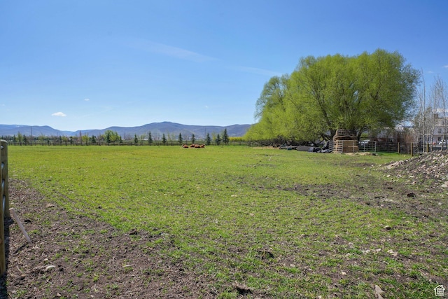 1685 W Midway Ln, Heber City, UT 84032 - view of yard with a rural view, a mountain view, and fence