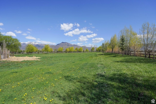 1685 W Midway Ln, Heber City, UT 84032 - view of yard with a rural view, a mountain view, and fence