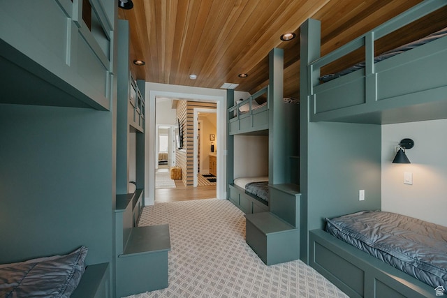 1685 W Midway Ln, Heber City, UT 84032 - mudroom with wooden ceiling, carpet floors, and recessed lighting